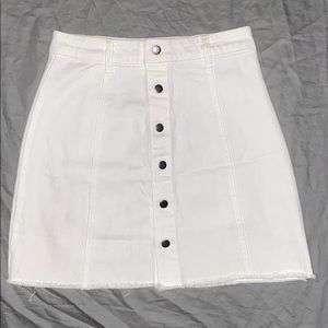 White Button Skirt